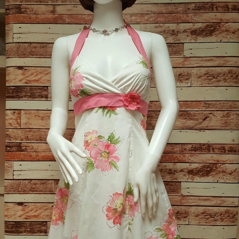 Pink & White sun dress, size 5